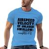 Airspeed Velocity of Unladen Swallow T-Shirt anime sweat shirt cute tops plain Short sleeve tee