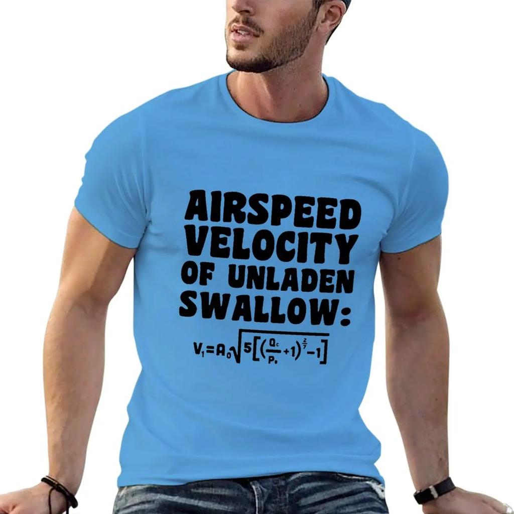 Airspeed Velocity of Unladen Swallow T-Shirt anime sweat shirt cute tops plain Short sleeve tee