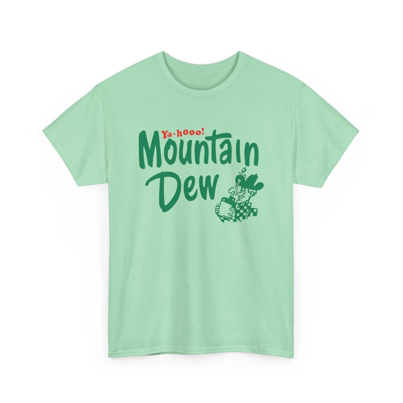 Mountain Dew Old Logo Printed T shirt Cool Vintage Graphic Collectible S