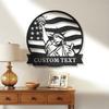 Custom Metal Patriot Emblem Wall Decor, Personalized Sign