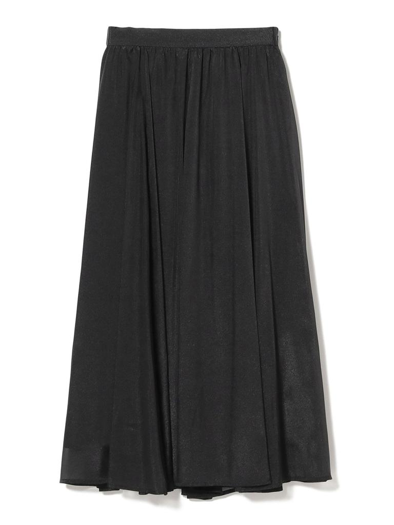 Ray Beams Women's Sheer Gathered Flare Skirt, Black 0