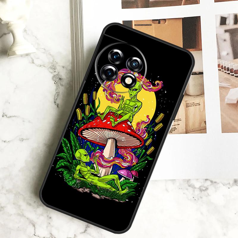 Space Alien Magic Case For OnePlus 12 12R 11 9 10 Pro 10R 9R 8T 10T Nord 3 CE 2 Lite 2T N10 N20 N30 CE4 Cover