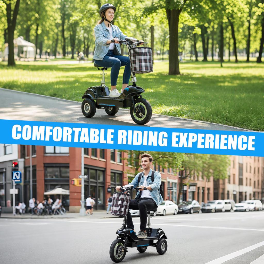 Three-wheeled Electric Scooter Twofish TF03 500W Motor 48V15Ah Battery 30km/h Max Speed 30km Max Range
