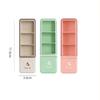 Portable Pill Organizer Integrated Pill Cutter Airtight Moisture-proof Small Pill Case for Students Dorm Daily Medication Storage