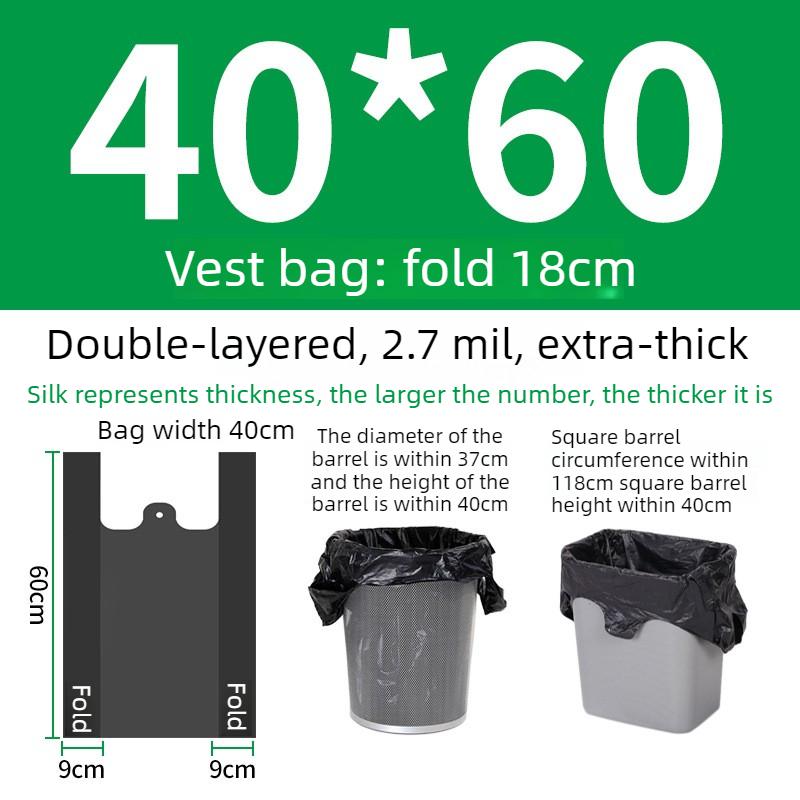 50pcs Extra Large & Thick Black Garbage Bags for Sanitation and Hotels, Commercial Large Garbage Bags