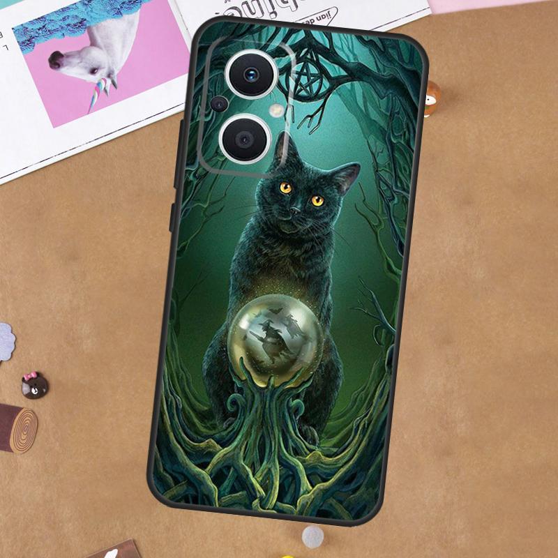 Witch Cat For OPPO Reno 7 8 Lite 10 11 12 13 14 Pro 8T 11F 12F 13F 14F OPPO Find X8 X5 X6 X9 Pro Case