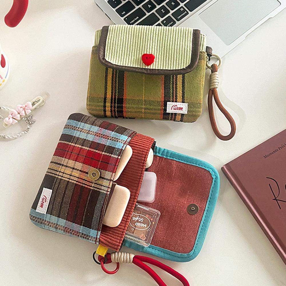 Contrast Color Data Cables Organizer Sanitary Pads Bag Large Capacity Cosmetic Bag Multipurpose Napkin Pouch Storage Bag