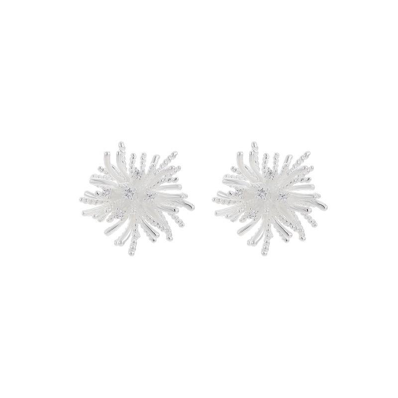 Silver Fireworks Stud Earrings - Elegant, Luxurious, and Beautiful for Women, 2025 New Hot Style