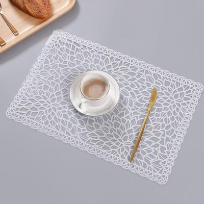 Nordic Style Waterproof Imitation Lace Kitchen Placemat Coaster Soft Home Decor Anti-slip Pvc Pad Dish Mug Coffee Cup Table Mat