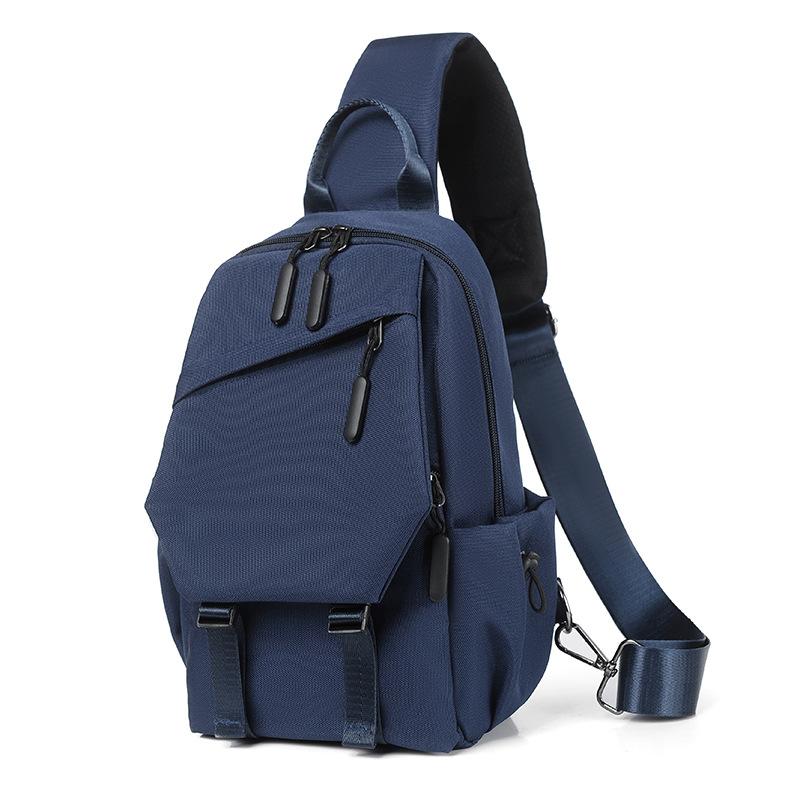 Men's breast bag Fashion casual messenger bag Water-resistant wear-resistant travel commuter shoulder bag