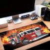 1PC Custom Name Fire Truck Artwork Mouse pad, keyboard and mouse desk pad, for computer notebook  Birthday Gift For Any Room Or Office