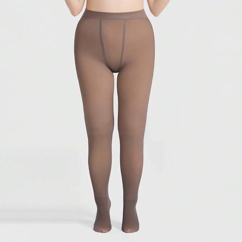 

Women S Thermal Leggings Winter Warm 80G Insulated Tights Fleece Lined High Waist Elasticity Thick Plush Pantyhose Velvet Socks One Size