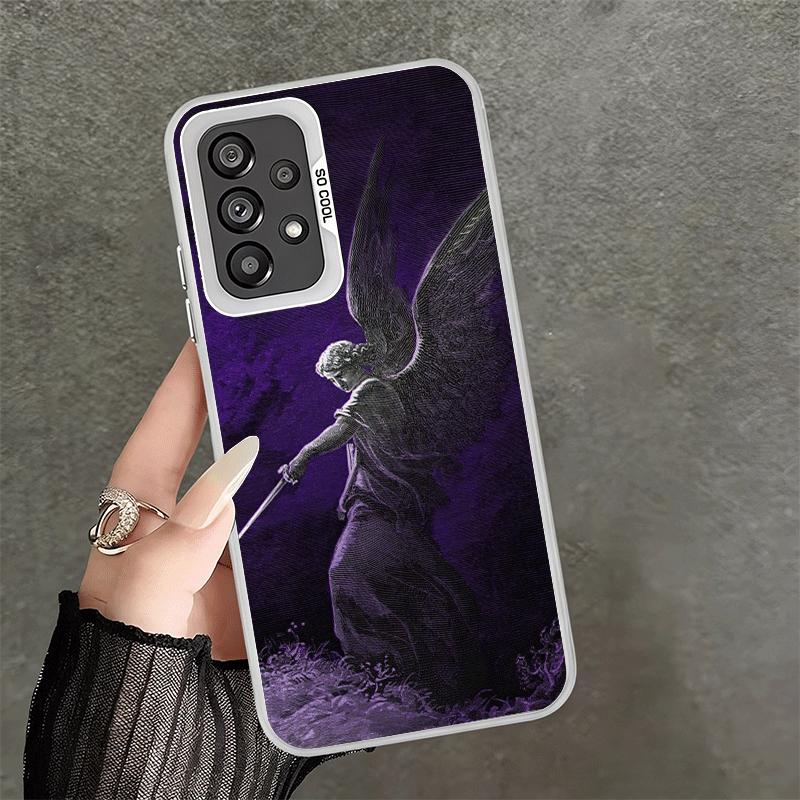 

Archangel Michael Aesthetics Shockproof Phone Case for Samsung A17 A16 A15 A14 A37 A57 A36 A56 A26 A35 A55 A25 A34 A54 A24 A13 A Samsung A26