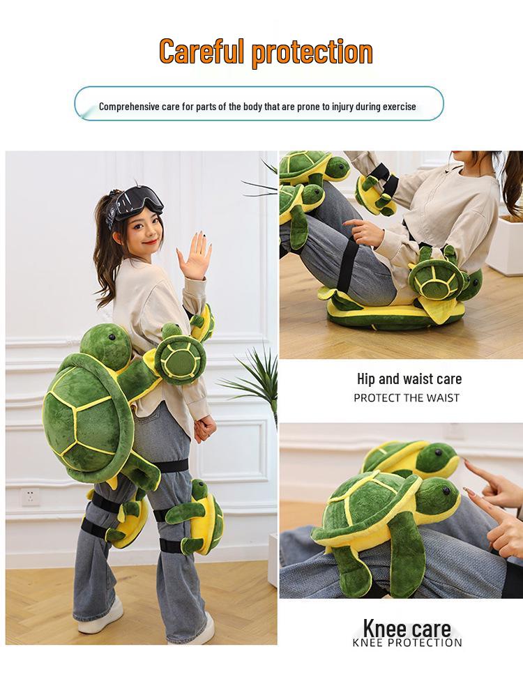Thickened Ski Protective Gear: Wearable Turtle Shell Plush Toy for Hip and Knee Protection