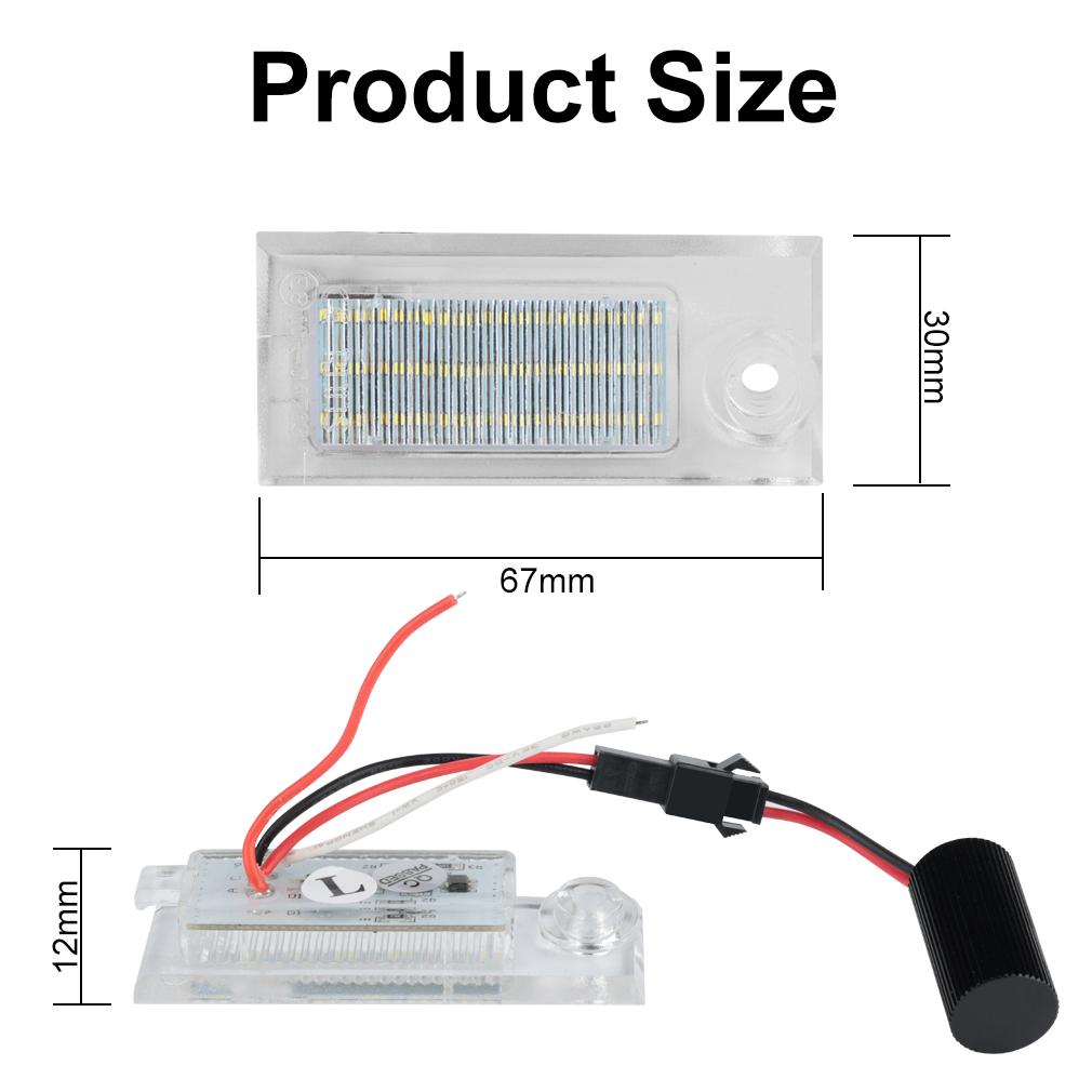 2 buc DC 12V LED Lampă pentru Numărul Numărului de Înmatriculare Auto Lampă Fară Eroare pentru A6 C5/4B Sedan 97-04 Accesorii Auto Canbus 18SMD Lumini pentru Numărul Numărului
