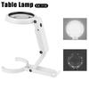 5x 11x with 8 LED Light Stand Desk Magnifying Glass Hand Tool Set Portable Hand-held Foldable for Jewelry Appraisal Reading Repair