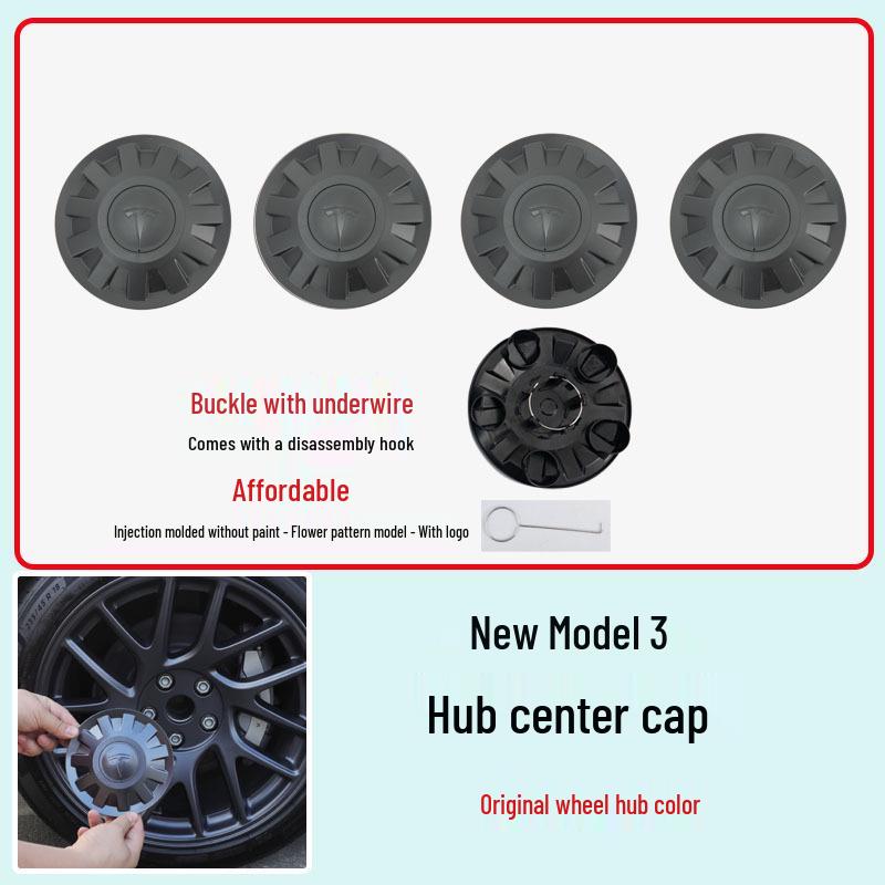 Schutzkappe für die Mittelbohrung für 18-Zoll-Reifen des Tesla Model 3