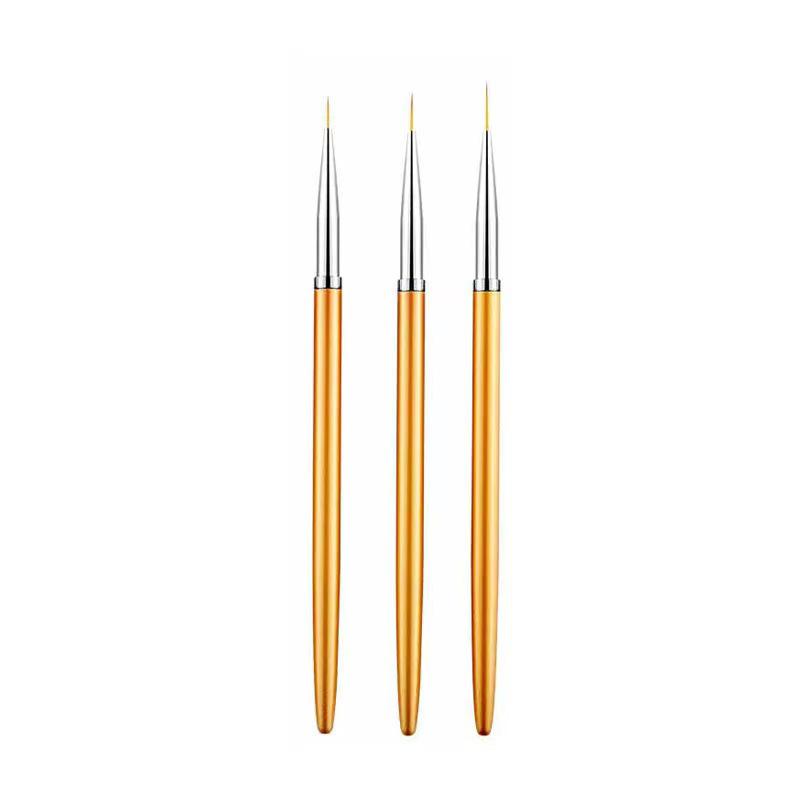 Nail Art Brush Set: Pro Japanese Design for Line & Flower Detailing with Ultra-Long, Ultra-Fine Striping Pens.