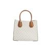Michael Kors Classic Vintage Monogram Print Commuter Letter Accordion Tote Bag Women Handbags Vanilla-White 35S1GM9M2B-VANILLA