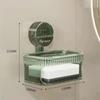 Suction Cup Draining Soap Box Wall-mounted Soap Dish Quality Soap Holder Rack  Bathroom