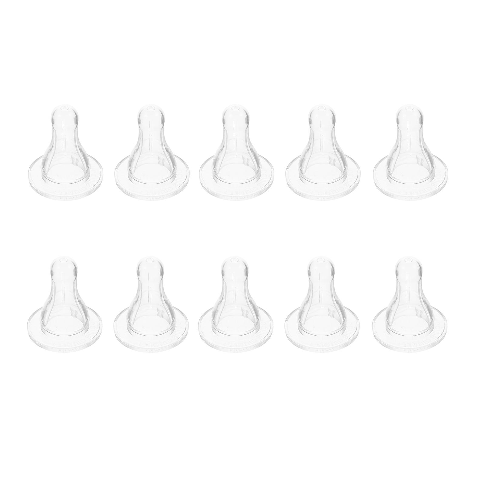 

10 Pcs Durable Piglet Nipples Goat Feeder Lamb Pacifier Calf Bottle Teat Small Animal Feeding Supplies Farm Equipment Veterinary 3.7X4.3CM прозорий