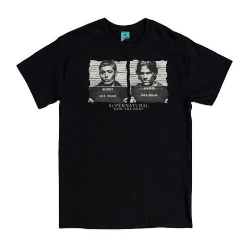 Supernatural Unisex Adult Sam & Dean Mugshot T-Shirt