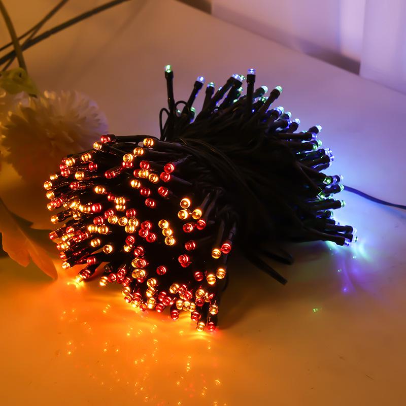 LED Solar-Powered Waterproof Outdoor Starry Sky String Lights for Christmas Holiday Decoration