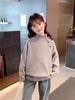 Girls' 2025 Autumn/Winter Thick Knit Turtleneck Sweater Pullover