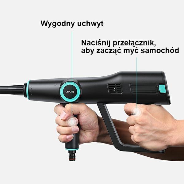 USAMS Pressure Washer 5000 Mah+ Garden Hose 5M Black/Black Bxxcq01 (Us-Zb252)