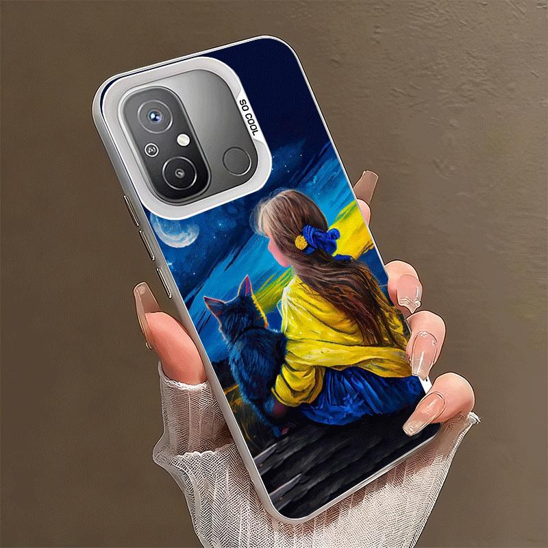 Blau Gelbes Ukrainisches Mädchen Stoßfeste Handyhülle für Xiaomi Poco X7 X6 X5 X3 Pro F7 Ultra M8 Redmi 15C 15 14C 13C 12C 10C 13 12