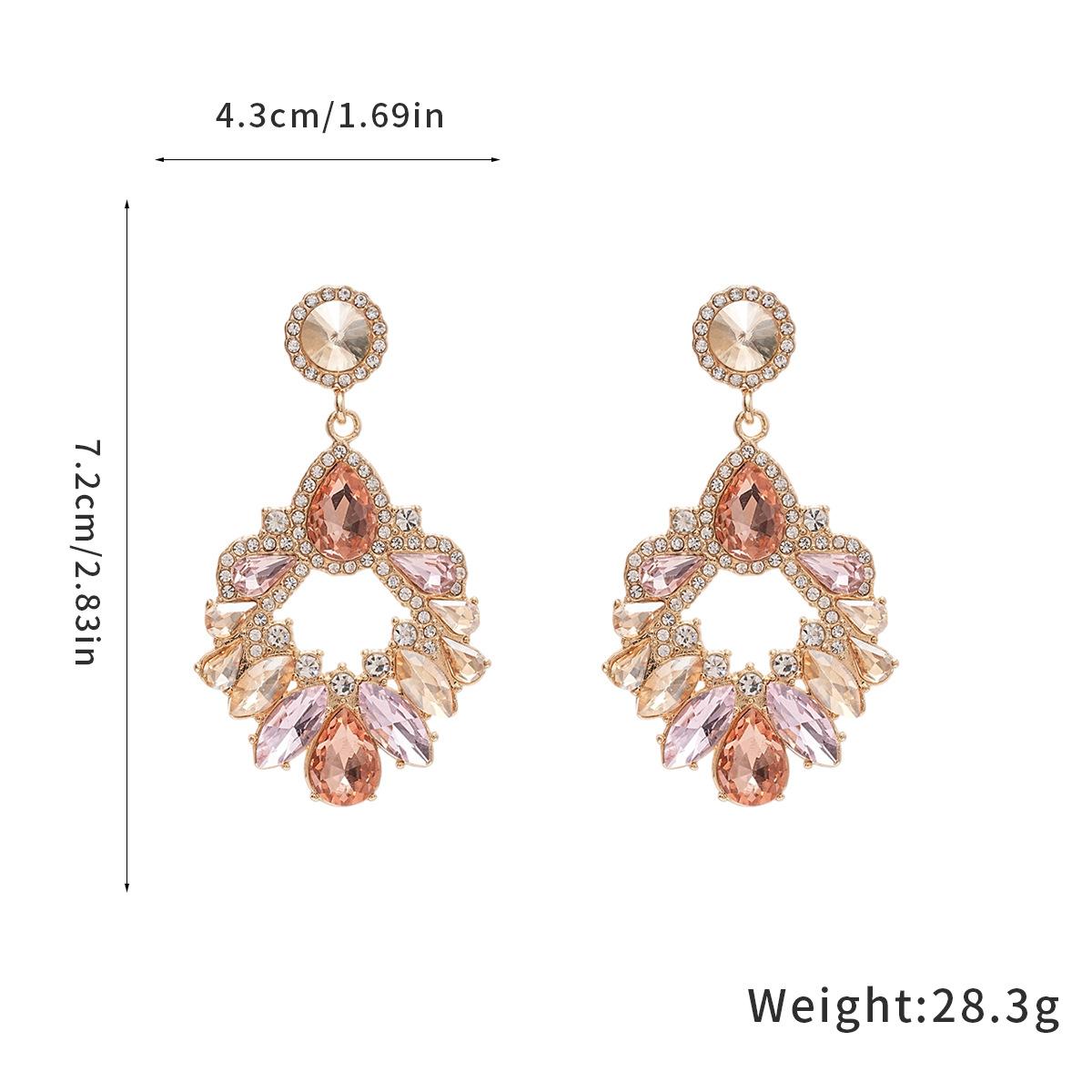 Hollow Flower Pendant Earrings Light Luxury High-end Studs Earrings Niche Fashion Temperament Earrings Women