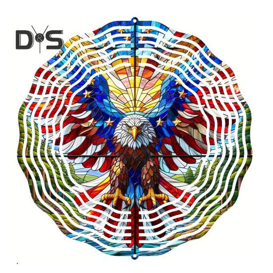 

3D ветряная вертушка Радуга подвесная ветряная вертушка из нержавеющей стали металлическое кинетическое художественное украшение для внутреннего двора садовый декор E