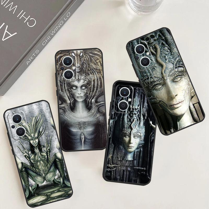 Hr Giger Li II Cover For OPPO Reno 5Z 4Z 2Z 8T 4 5 6 8 7 Lite 10 Pro OPPO Find X6 Pro X2 X3 X5 Lite Case
