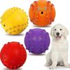 Toy Ball Reliable Rubber Fun Interactive Toy Puppy Chew Toy Beach Outdoor Dog Ball for Large and Small Dogs (Tennis Ball Shape) 4-Pack