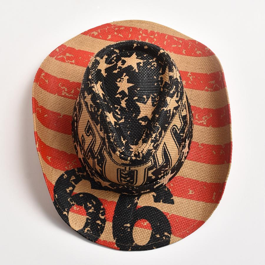 2023 Nouă pălărie de cowboy de vest de epocă pentru bărbați și femei Panama Cowgirl Cowboy Jazz Hat Pălărie de soare de paie