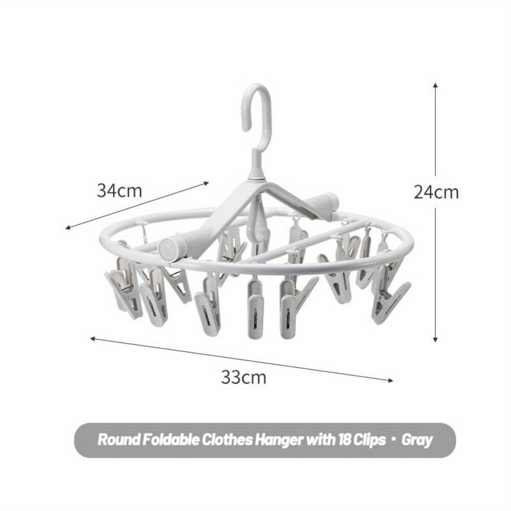 Folding Clothes Dryer Hanger Clothes Socks Drying Rack Home Gadgets Clothes Pegs Multifunctional with Plastic Multi Clip