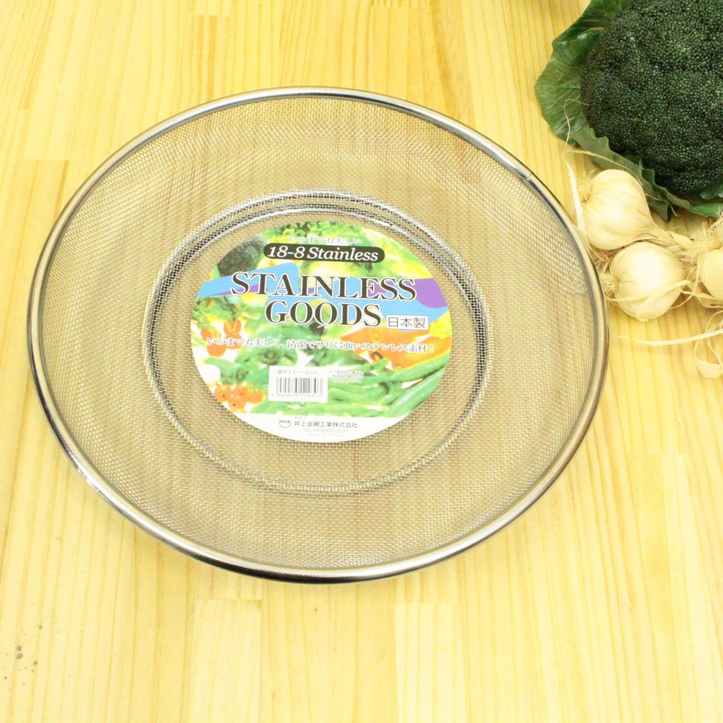 Inoue Drahtgewebeindustrie Tablett aus Edelstahl Hergestellt in Japan Co., Ltd. Sieb, Typ, 31cm, Boden, 18-8 Stahl,