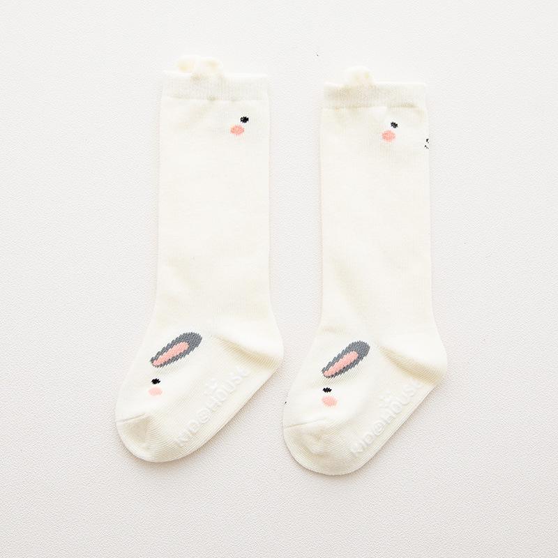 

Korean-Style Cartoon Cotton Baby Socks with 3D Ears, Non-Slip Mid-Calf Design Size M (2-4 years)