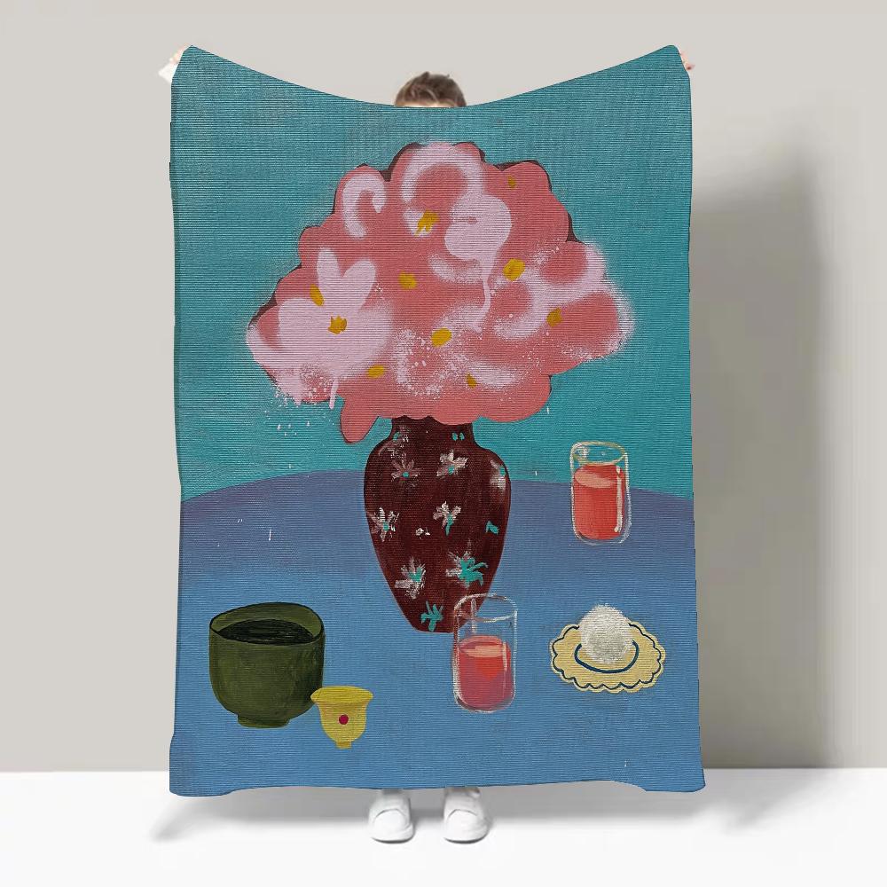 Sandra Poliakov Abstract Lines art Blanket Design Lightweight  For Dorms, Naps, Living Room, Office,Sofa,All-Season