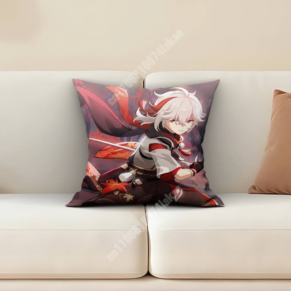 Genshin Impact Kaedehara Kazuha Pillow Cover Cushion Case Sofa Couch Modern Apartment Decor Family Furnishing