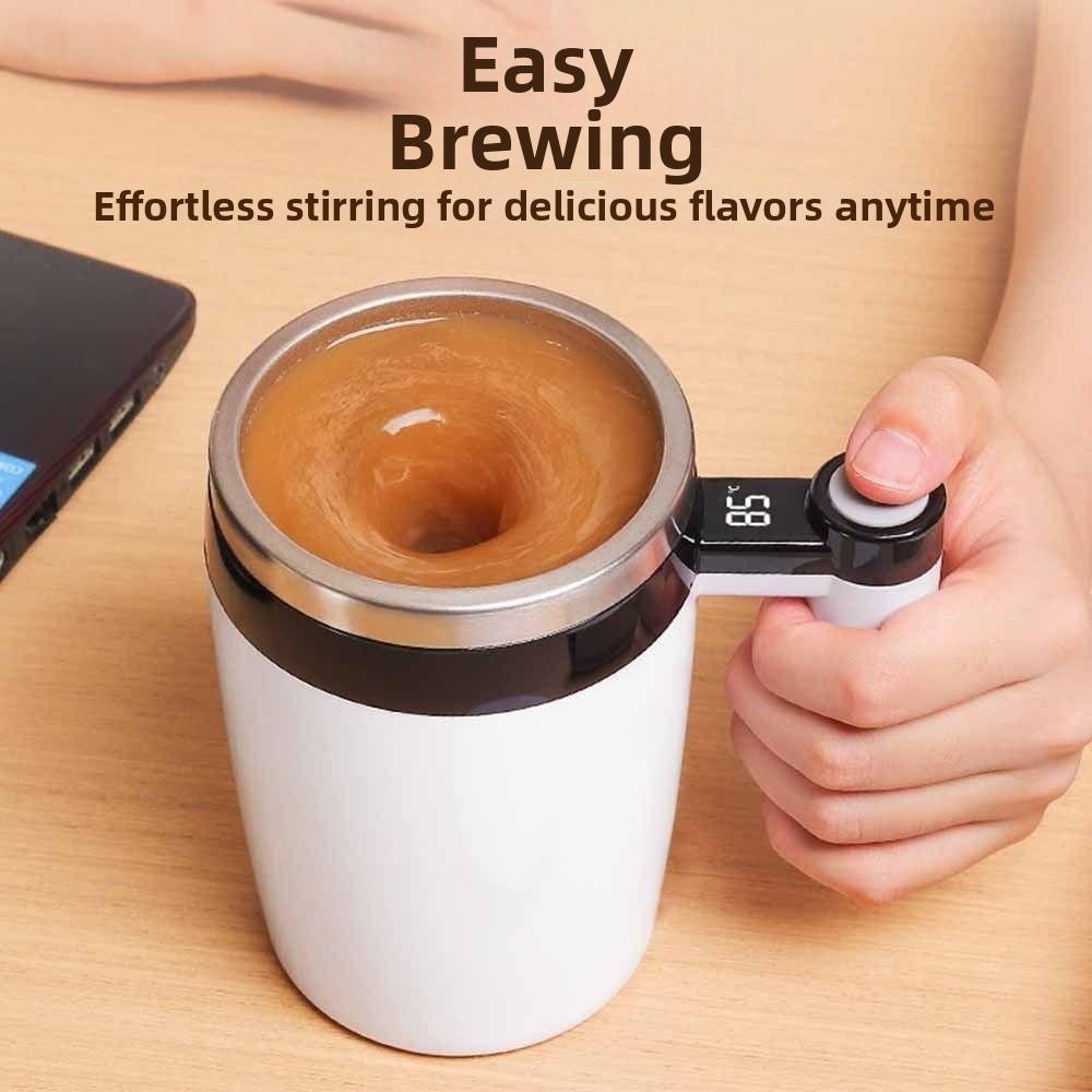 Temperature Measurement Automatic Stirring Cup Stainless Steel Liner Rotating Blender Cup Office
