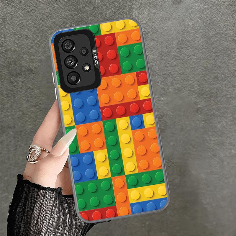 Fashion Building Blocks Pattern Shockproof Phone Case for Samsung A17 A16 A15 A14 A37 A57 A36 A56 A26 A35 A55 A25 A34 A54 A24 A1