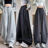Machete Wide-Leg High-Waisted Black Slimming Sweatpants for Women - Autumn/Winter 2025