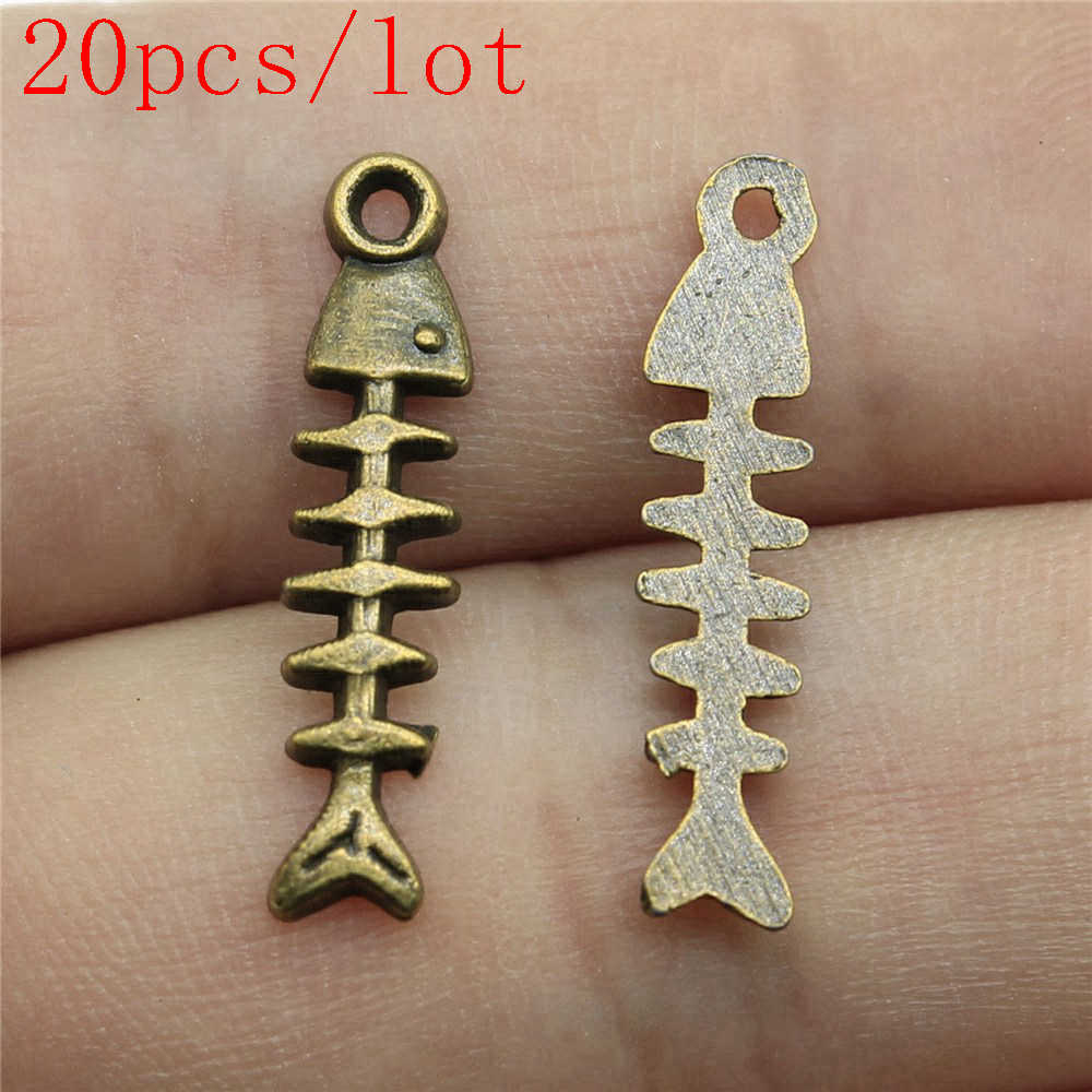 Fish Bone Charms For Jewelry Making Pendant Diy Crafts Accessories