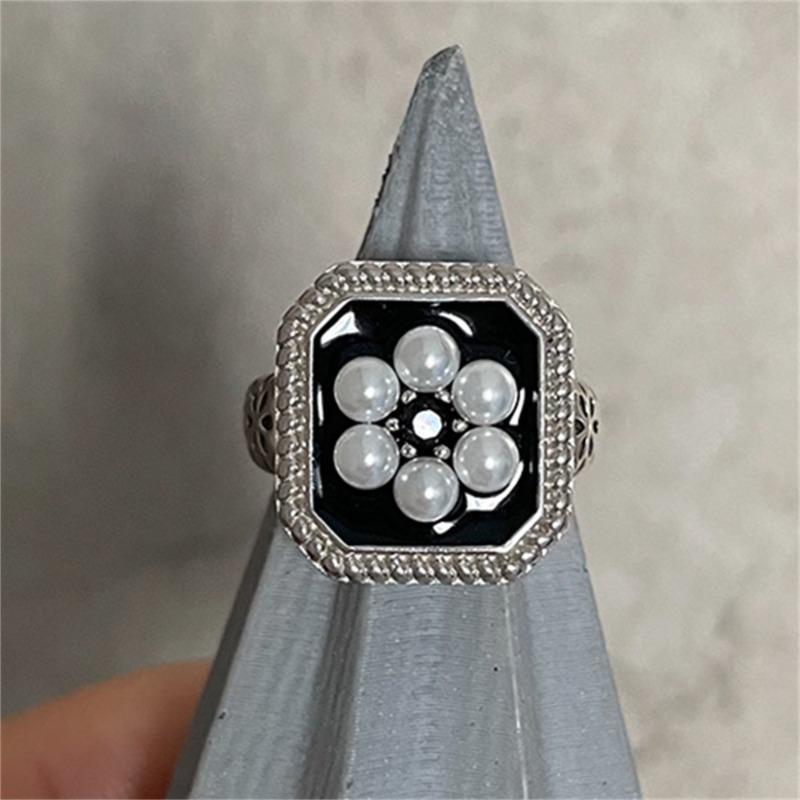 925 Sterling Silver Retro Plain Silver Ring for Women Does Not Fade, Light Luxury, High-end Sense, Versatile Opening Fashion Personality Ring