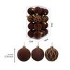 24 Pieces Velvet Texture Spherical Christmas Tree Hanging Ornament Lightweight
