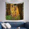 Tapestry Wall Hanging Art Home Decor The Kiss by Gustav Klimt Art Print Painting for Living Room Bedroom Bathroom Dorm