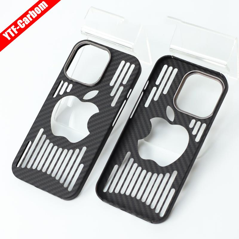 YTF-Carbon for iPhone16Promax Carbon Fiber Mobile Phone Case Aramid Fiber Magnetic 16Pro Protective Case Business 16plus