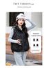 Gilet Trapuntato con Cappuccio Dimagrante Taglie Forti da Donna - Stile Coreano Autunno/Inverno 2025 Cotone Piumino