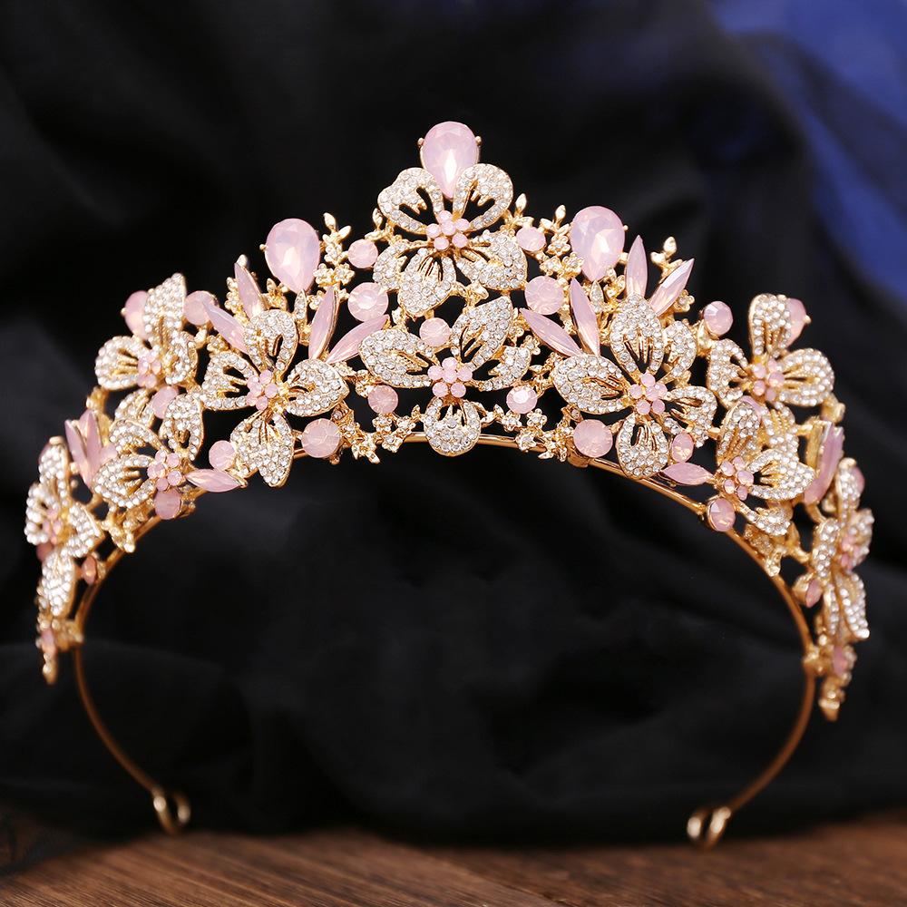 2026 Leaf Rhinestone Crown Headpiece Bridal High Atmospheric Wedding Dress Accessories Princess Hair Crown